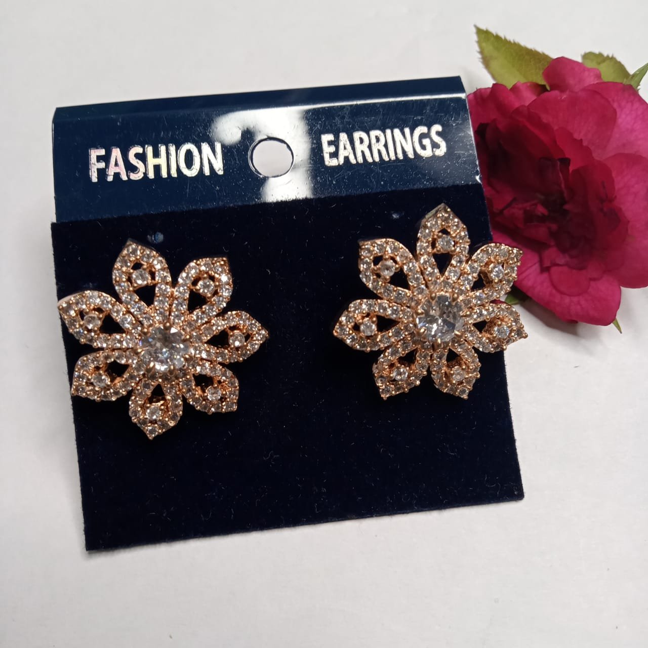 Buy American Diamond Indian Jewelry Design Stud Earrings With MAANG TIKA  COMBO Set Clear Crystal Rhinestone Earrings Set Statement Jewellery Online  in India - Etsy