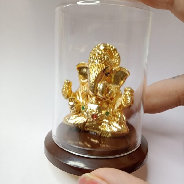 3 inch microplated ganpati showpiece