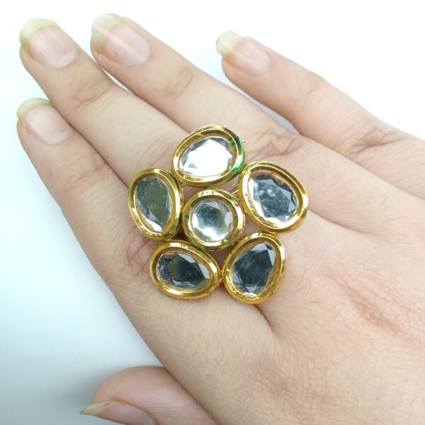 kundan finger ring