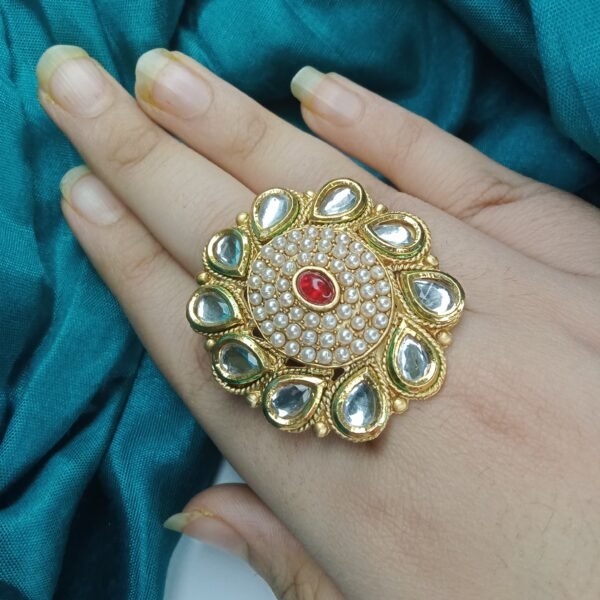 kundan finger ring