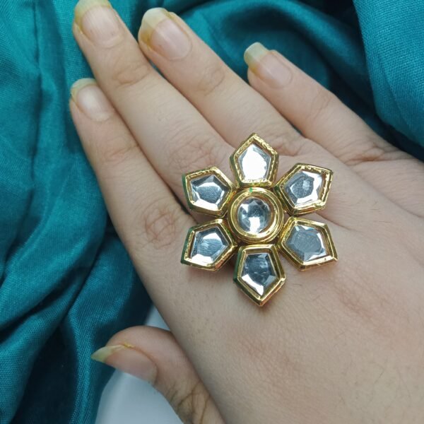 kundan finger ring