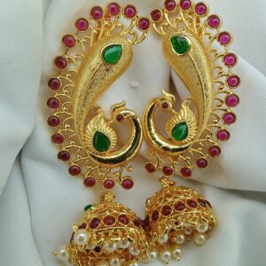 traditional peacock earcuff