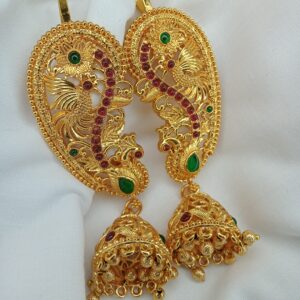 golden  peacock earcuff