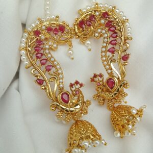 peacock earcuff