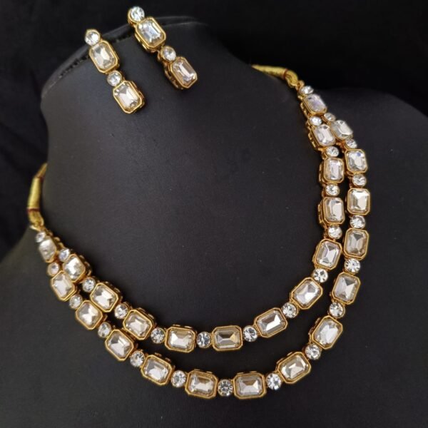 2 layer white diamond set